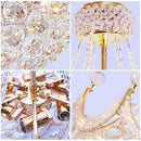 Ljojo Luxury Living Room Crystal Chandelier LED Ceiling Lighting Staircase European-Style Gold Nordic Glamour