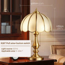Ljojo Luxury Glass Copper LED Table Lamp for Home Living Room