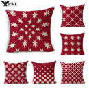 Geometric Linen Seat Cover 45x45cm for Home Decor - Ljojo