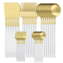 Ljojo Matte Gold Stainless Steel Cutlery Set 40Pcs