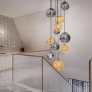 Glass Ball Pendant Chandelier LED Ceiling Lamp for Living Dining Room by Ljojo