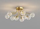 Ljojo LED Glass Ball Chandelier: Luxury Nordic Ceiling Light for Home Decor