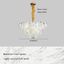 French Milk-white Glass Ceiling Chandelier Gold Lighting by Ljojo – Elegant Bedroom Decor Hanglamp