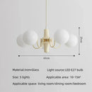 Ljojo LED Pendant Light: Modern Nordic Chandelier for Living Room, Bedroom, and Restaurant Lighting