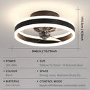 LED Ceiling Fan Light with Remote 6-speed Dimming for Bedroom Living Room Ljojo
