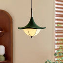 Nordic Wabi Sabi Style Green Fabric Pendant Lights - Medieval Retro Chandelier by Ljojo