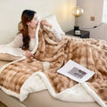 Ljojo 450g Full Matting Milk Fleece Double Layer Blanket