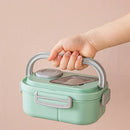 Ljojo Double-Layer Insulated Oval Lunch Box for Fresh Meals