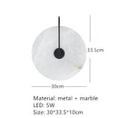 Ljojo Marble LED Wall Lamp - Gold Metal Lighting for Living, Bedroom, Aisle, TV Background