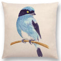 Birds Painting Cushion Cover - Ljojo Collection: Robin, Titmouse, Toucan, Sparrow, Firecrest, Cardinal, Bullfinch