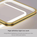 Ljojo Modern Acrylic LED Ceiling Lamp Gold Black Aisle Lights For Bedrooms Hallway Balcony