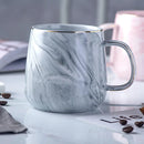 Ljojo Marble Pattern Gold Rim Coffee Mug Nordic Design Heat Insulation Cup