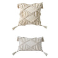 Bohemian Tufted Pillow Cover with Moroccan Embroidery by Ljojo