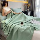 Ljojo 100% Cotton Muslin Throw Blanket - Lightweight Breathable Boho Throws