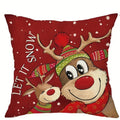 Fawn Christmas Tree Red Pillow Cover 45x45cm Ljojo Branded Home Decoration