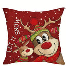 Fawn Christmas Tree Red Pillow Cover 45x45cm Ljojo Branded Home Decoration
