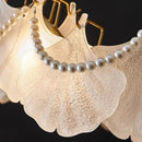 Ljojo Luxury Ginkgo Leaf Glass Pendant Light for Dining Room