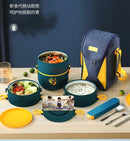 Ljojo 304 Stainless Steel Insulated Lunch Box - Student Microwave Heating Portable Container
