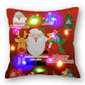 Christmas Santa LED Light Pillowcase for Home Decor, 45x45cm - Ljojo