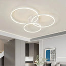 Ljojo Nordic Multi-Ring Metal LED Ceiling Lights for Grand Home Decor & Office Chandeliers