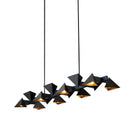Modern Black Geometric Chandelier Lamp for Dining Room by Ljojo