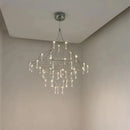 Ljojo Luxury Crystal Chandelier for High Floors with Starlight LED Lighting