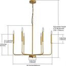Ljojo Retro Minimalist Black Gold LED Chandelier Pendant Light Modern Stylish Home Decor