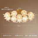 Ljojo Luxury Copper Ceiling Light Chandelier for Modern Living Room décor