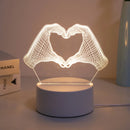 LED Heart Night Light Home Decoration - Ljojo Fancy Lighting Gift for Birthday & Christmas