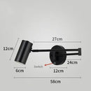 Adjustable Swing Arm LED Wall Lamps Touch Sensor Sconce Lights Ljojo Modern Decor Bedside