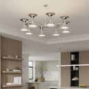 Modern Bauhaus Chrome Pendant Lights Silver Horn Chandelier for Living Room by Ljojo