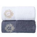 Ljojo 2pcs Towel Set: 35x75cm Face Hand Towels & 70x140cm Big Bath Shower Towel