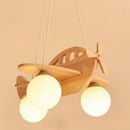 Ljojo Log Airplane Chandelier: Nordic Minimalist LED Pendant Lamp