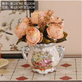 Ljojo™ Ceramic Vase & Flower Arrangement Set - Home Decor Crafts