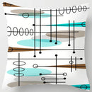 Colorful Blocks Geometric Abstract Pattern Cushion Cover by Ljojo