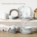 Ljojo 30-Piece Porcelain Ceramic Dinnerware Set with 6 Plates/Cups/Saucers