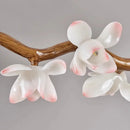 Ljojo LED Wood Chandelier: Elegant Ceiling Lamp for Home or Restaurant