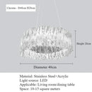 Ljojo High-end Accordion LED Pendant Lights for Living Room Chandelier - Italy Restaurant Design