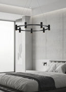 Minimal Black Hole Stone Ring Copper Pendant Lamp - Modern & High-End Ljojo