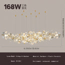 Modern Ceramics Ginkgo Leaf Chandelier Lamp Atmospheric Luxury Villa Loft Hotel Home - Ljojo