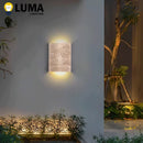 Ljojo Yellow Travertine Wall Sconce Elegant Natural Stone LED Light for Bedroom & Outdoor Decor