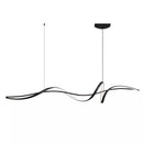 Ljojo Matte Black Led Pendant Chandelier for Kitchen Island Dining Room