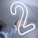 Ljojo™ LED Neon Digital Numbers Light Sign - 15-inch High, USB Powered