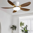 Modern LED Ceiling Fan with Remote Control: Resin Light for Home, Bedroom, Living Room - Ljojo