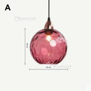 Modern Glass Chandelier Led Pendant Light - Colorful Nordic Hanging Lamp by Ljojo