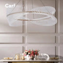Nordic Modern Luxury Circle Chandelier Lighting Fixture for Bedroom Dining Living Room by Ljojo