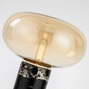 Ljojo Marble Desk Lamp with Glass Ball Lampshade - Postmodern Minimalist Designer Style