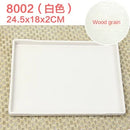 Ljojo Melamine European Rectangle Plate Set Glossy Wood Grain Finish