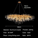 Ljojo Luxury Crystal Pendant Chandelier for Living Room Dining Bedroom