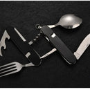 Ljojo 4-in-1 Stainless Steel Camping Utensils Set